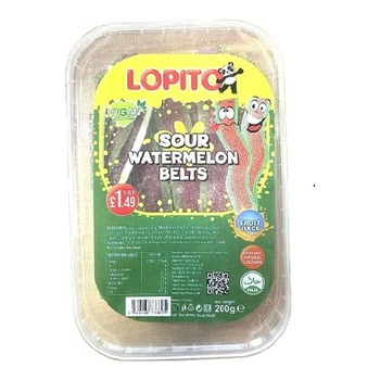 LOPITO SOUR WATERMELON BELTS £1.49