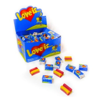 LOVE IS CHEWING BANANA & STRAWBERRY CHEWING GUM(BLUE)