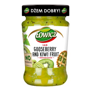 LOWICZ JAM GOOSBERRY AND KIWI FRUIT