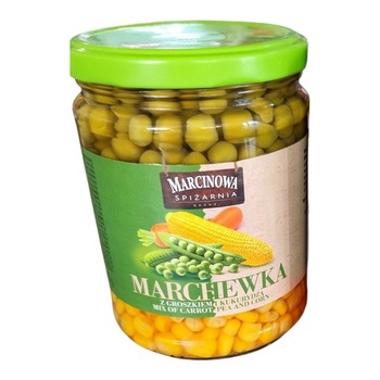 MARCINOWA SPIZARNIA MARCHEW Z GROSZKIEM I KUKURYDZA