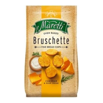 MARETTI BRUSCHETTE CHIPS CHEDDAR&SOUR CREAM
