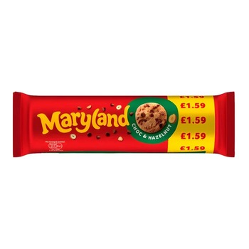 MARYLAND CHOC&HAZELNUT COOKIES PM£1.59