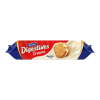 MCVITIES DIGESTIVES CREAMS VANILLA FLAVOUR COOKIES
