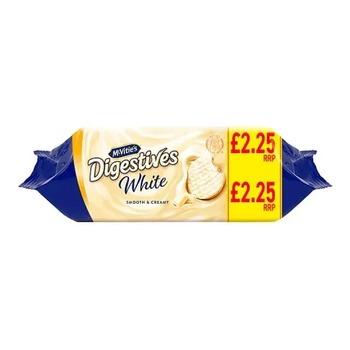 MCVITIES DIGESTIVES WHITE BISCUITS WITH WHITE CHOCOLATE COATING PM£2.25