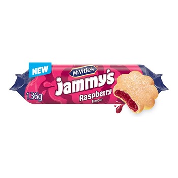 MCVITIES JAMMYS RASPBERRY FLAVOUR COOKIES