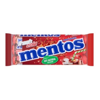 MENTOS CHEWY DRAZES FRESH COLA 3 ROLLS