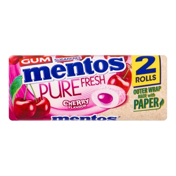 MENTOS PURE FRESH CHERRY FLAVOUR CHEWING GUM