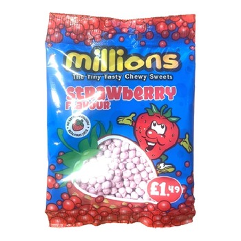 MILLIONS STRAWBERRY CHEWY SWEETS PM£1.49