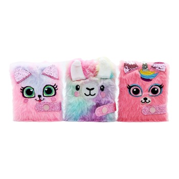 MINI FLUFFY NOTEBOOKS (6 ASSORTED,4 DESIGN)