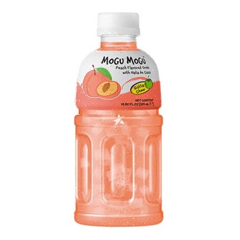 MOGU MOGU PEACH FLAVOURED DRINK WITH NATA DE COCO