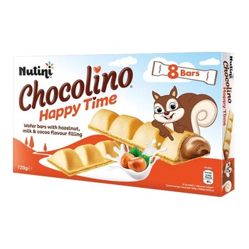 NUTINI CHOCOLINO 8 HAPPY TIME BARS