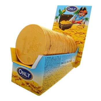 ONLY BIG GOLD EURO COINS MILK CHOCOLATE