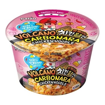PALDO VOLCANO CARBONARA CHICKEN NOODLE IN BOWL