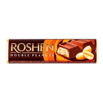 ROSHEN MILK CHOCOLATE DOUBLE PEANUTS BROWN