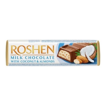 ROSHEN MILK CHOCOLATE WITH COCONUT & ALMONDS BAR