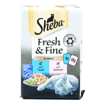 SHEBA FRESH&FINE IN GRAVY FISH SEL CAT FOOD (CY85J)