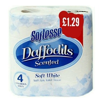 SOFTESSE DAFFODILS TOILET TISSUE BLUE PM£1.29