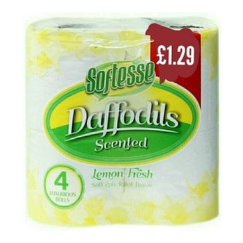 SOFTESSE DAFFODILS TOILET TISSUE YELLOW PM£1.29