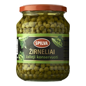 SPILVA ZIRNELIAI ZALIEJI KONCERVUOTI GREAN PEAS