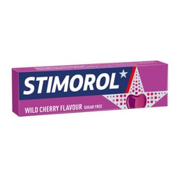 STIMOROL WILD CHERRY SUGAR FREE CHEWING GUM