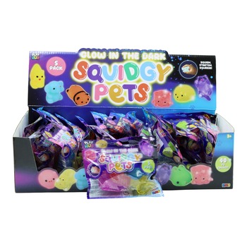 TOYS GLOW IN THE DARK SQUIDGY PETS