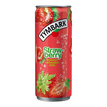 TYMBARK STRAWBERRY FLAVOURED CARBONATED DRINK CAN