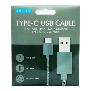 TYPE-C TO USB BRAIDED CABLE IPHONE & ANDROID