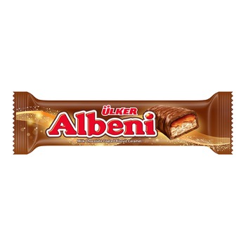 ULKER ALBENI MILK AND CARAMEL CHOC BAR