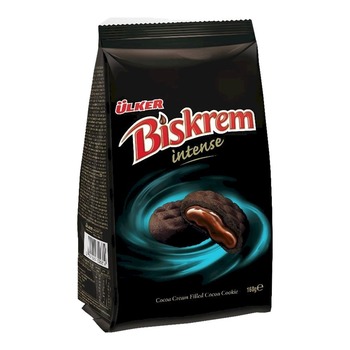 ULKER BISKREM COCOA BISCUITS WITH COCOACREAM FILLING INTENSE BAG (50153-53)