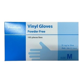 VINYL GLOVES POWDER FREE SIZE M
