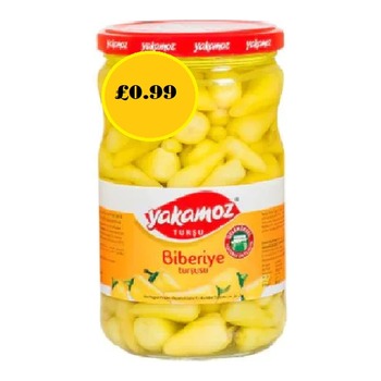YAKAMOZ PICKLED HOT BABY PEPPERS PM £1.79