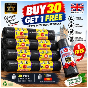 [3] Black Bin Rolls [30+1 Free] Large