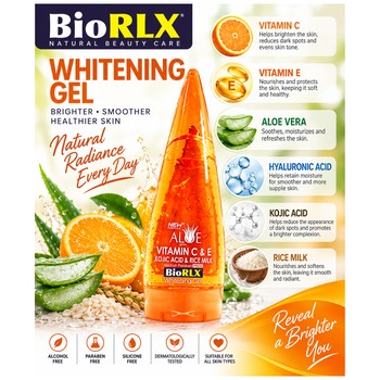 Biorlx Aloe Viyamin C & E Whitening Gel