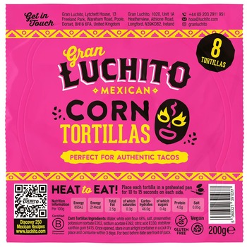 Gran Luchito Corn Tortillas Wraps