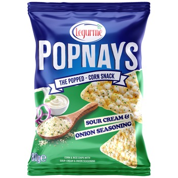 Legurme Corn&Rice Crisps & Sour Cream & Onion Seasoning