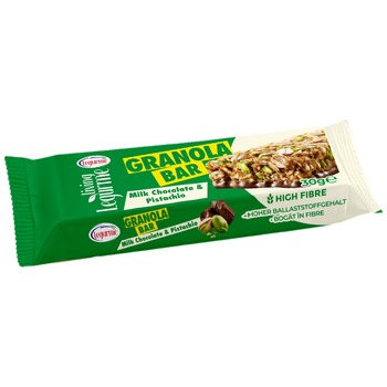 Legurme Granola Bar & Milk Chocolate & Pistachio