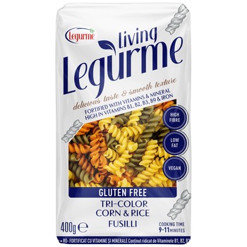 Legurme Vegetable Three Colour Corn & Rice Fusilli Pasta