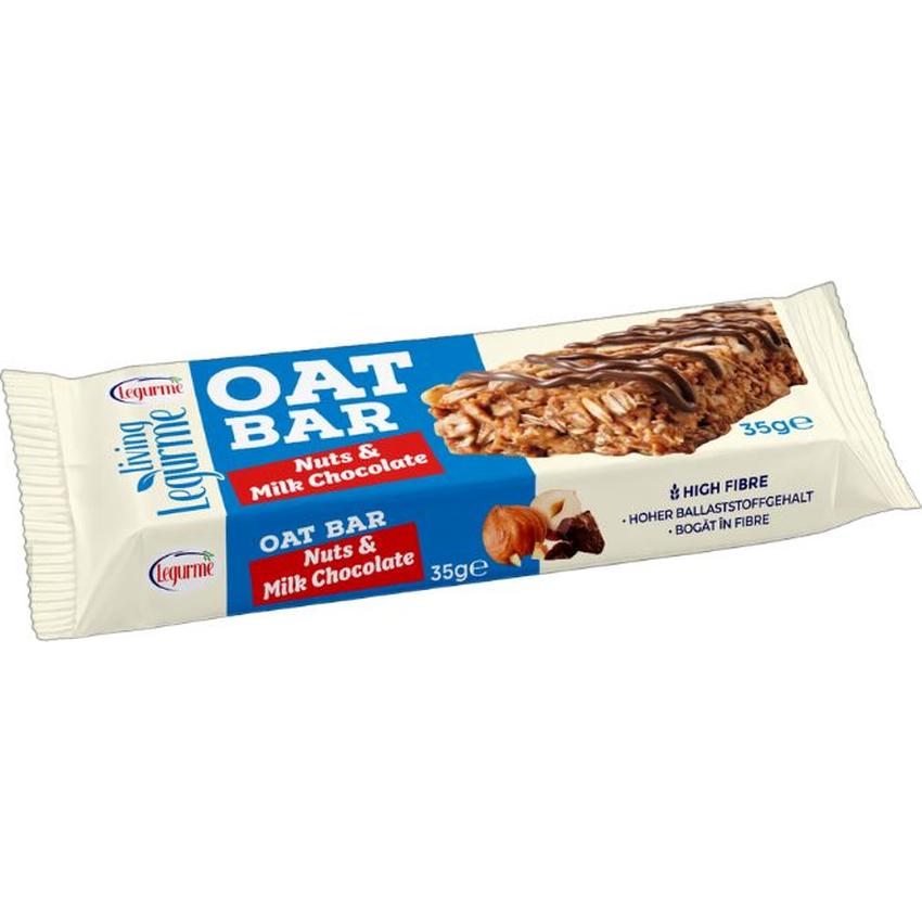 LEGURME OAT BAR WITH NUTS & MILK CHOCOLATE