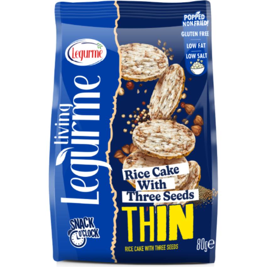 LEGURME THIN RICE CAKE WITH THREE SEEDS (BUCKWHEAT CHIA QUINOA)