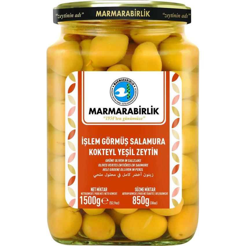 MARMARABIRLIK COCKTAIL GREEN OLIVES 4XL-3XL (141-180) (JAR)