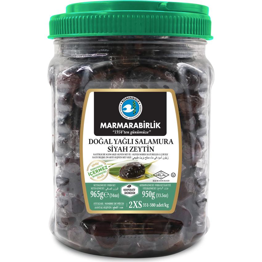 MARMARABIRLIK ELIT BLACK OLIVES WITH OIL 2XS (PET)