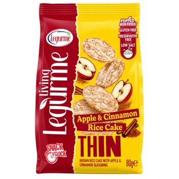 LEGURME THIN BROWN RICE CAKE WITH APPLE & CINNAMON SEASONING