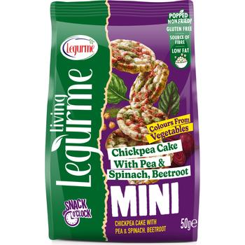 LEGURME MINI CHICKPEA CAKE WITH PEA & SPINACH & BEETROOT