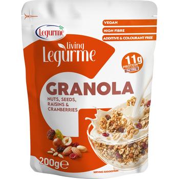 LEGURME GRANOLA WITH NUTS SEEDS RAISINS CRANBERRIES
