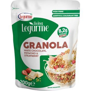 LEGURME GRANOLA WITH WHITE CHOCOLATE & PISTACHIO & STRAWBERRY