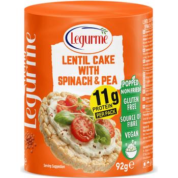 LEGURME LENTIL CAKE WITH SPINACH & PEA
