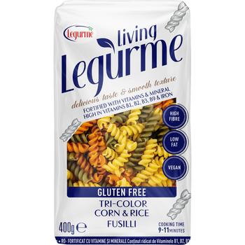 LEGURME VEGETABLE THREE COLOUR CORN & RICE FUSILLI PASTA