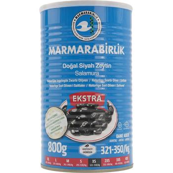 MARMARABIRLIK BLACK OLIVES EKSTRA XS (BLUE TIN)
