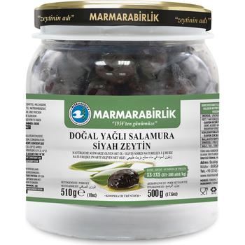 MARMARABIRLIK EKSTRA-ELIT BLACK OLIVE WITH OIL XS-2XS (321-380) (GLASS PET)