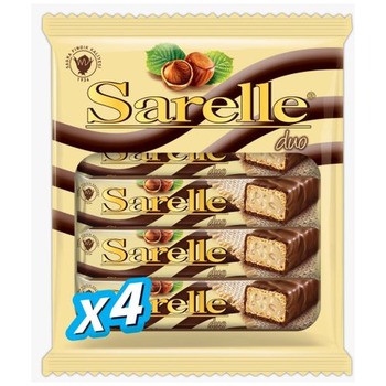 SARELLE DUO HAZELNUT CREAM FILLED WAFER (4 PACK)